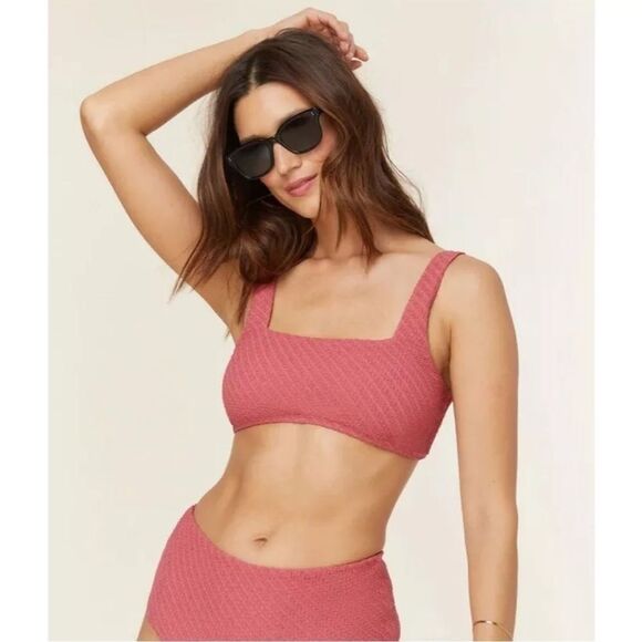 NWT Andie Swim The Barbados Bikini Top in Sedona Macrame Size S - Picture 2 of 11